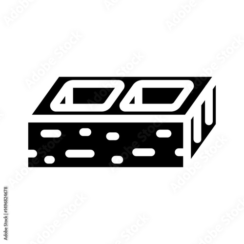 block cement glyph icon vector illustration