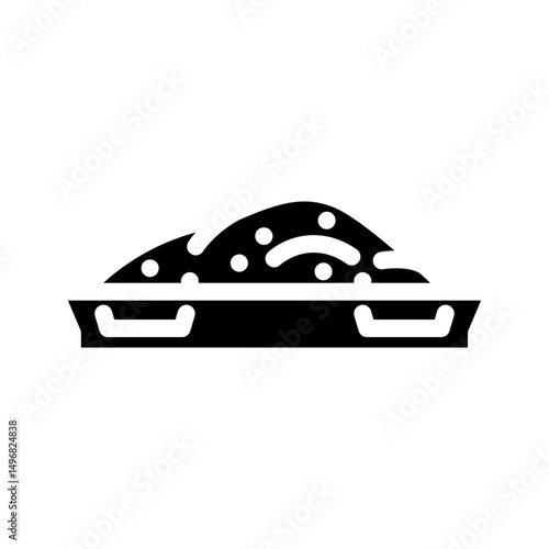 powder cement glyph icon vector illustration