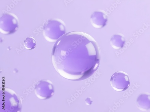 Spherical Bubbles on a Purple Background