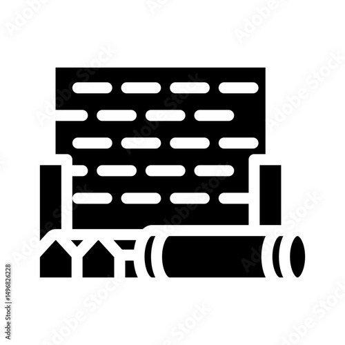 product cement production glyph icon vector illustration