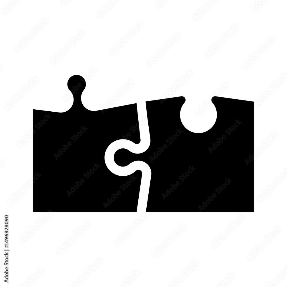 Obraz premium puzzle idea solution glyph icon vector illustration
