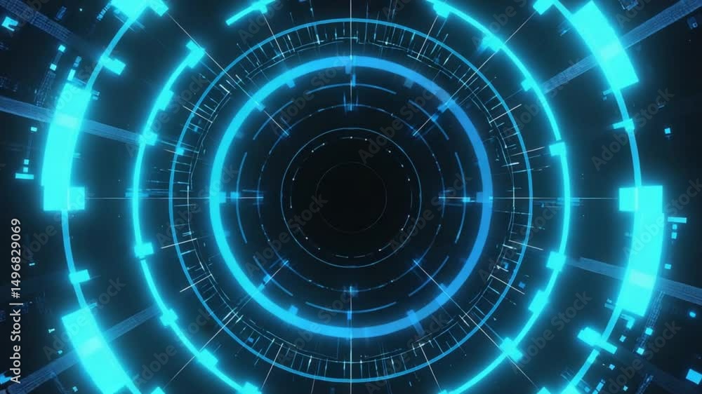 An abstract digital animation with concentric blue circles radiating outwards, symbolizing technology, connection, and data. Ideal for tech, network, and futuristic themes. An abstract digital animation with concentric blue circles radiating outwards, symbolizing technology, connection, and data. Ideal for tech, network, and futuristic themes.