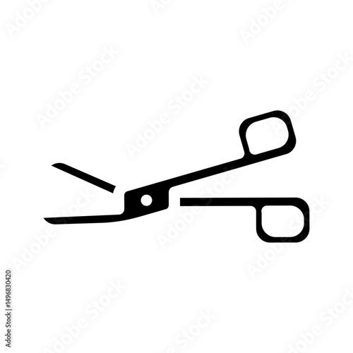 surgical scissors surgeon glyph icon vector illustration
