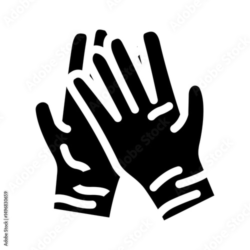 surgical gloves surgeon glyph icon vector illustration
