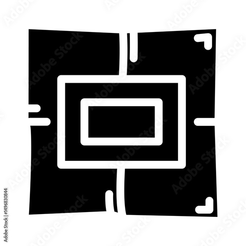 sterile drapes surgeon glyph icon vector illustration