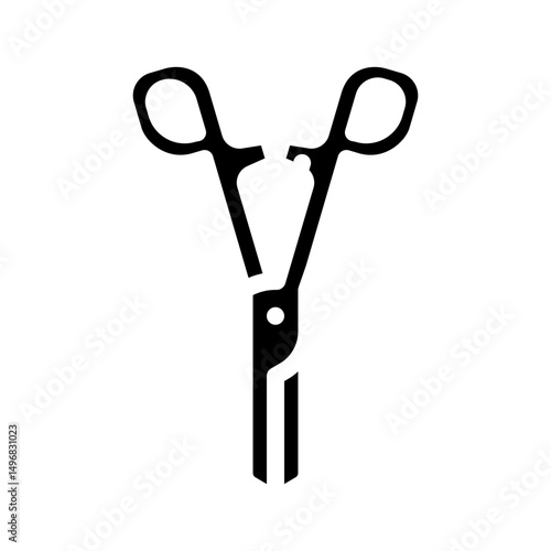 hemostats surgeon glyph icon vector illustration