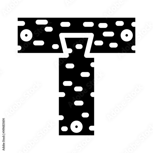 jointing wood frame house glyph icon vector illustration