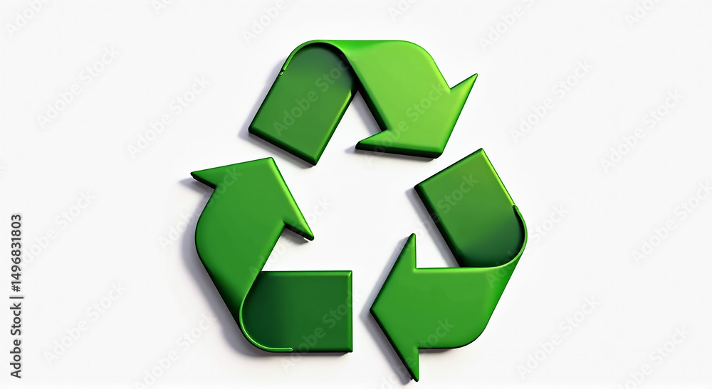 Fototapeta premium recycle symbol on a white background
