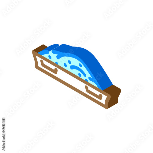 powder cement isometric icon vector illustration