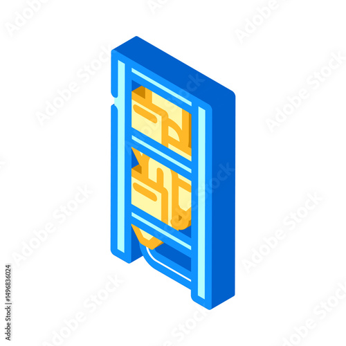 preheater tower cement production isometric icon vector illustration