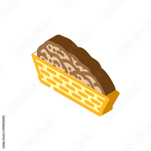 clinker cement production isometric icon vector illustration