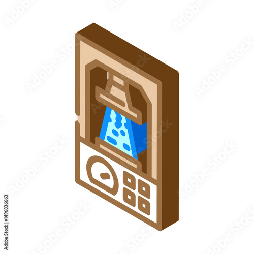 laboratory testing cement production isometric icon vector illustration