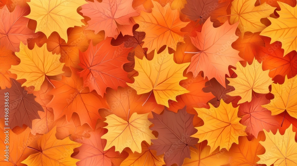 Autumn Maple Leaves: A Colorful Fall Background Autumn Maple Leaves: A Colorful Fall Background