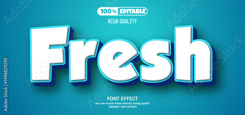 Fresh editable text effect