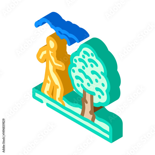 nature walk spring isometric icon vector illustration