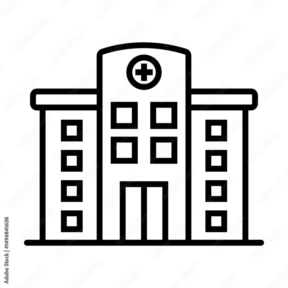 Hospital Icon Design, Vector EPS10 Hospital Icon Design, Vector EPS10