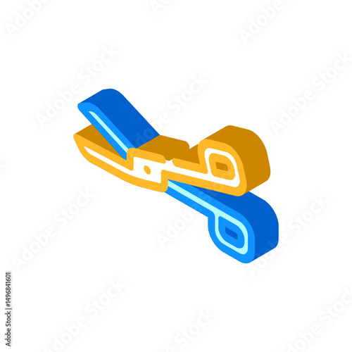 surgical scissors surgeon isometric icon vector illustration