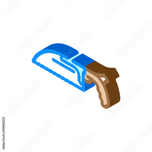 bone saw surgeon isometric icon vector illustration