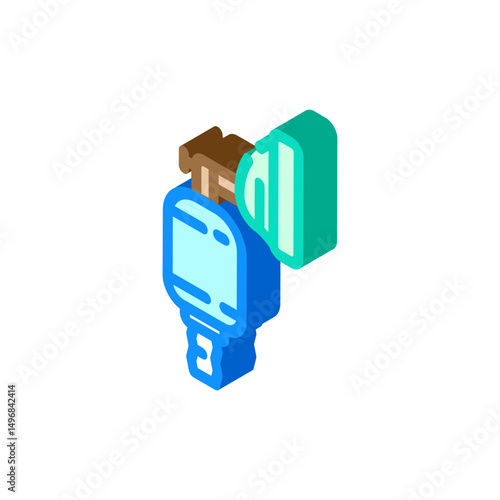 anesthesia mask surgeon isometric icon vector illustration