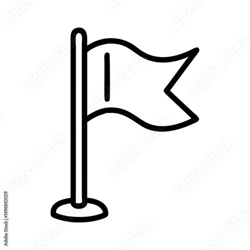 Milestone Flag Icon in Minimalist Style for Business Blogs, Project Management Websites, Goal Tracking, and Event Planning Content  