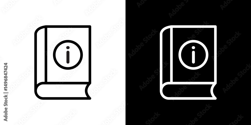 guide book icon stroke vector icon simple black style, illustration. guide book icon stroke vector icon simple black style, illustration.