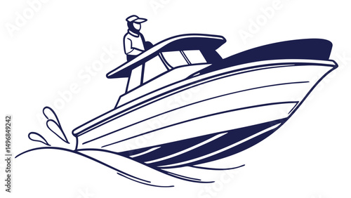 Boat Sailing Illustration