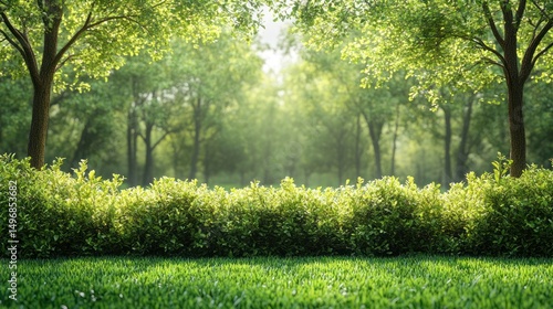 Serene Green Park: Lush Greenery and Tranquil Atmosphere