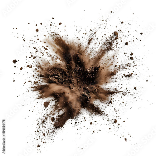 Abstract Brown and White Powder Explosion
