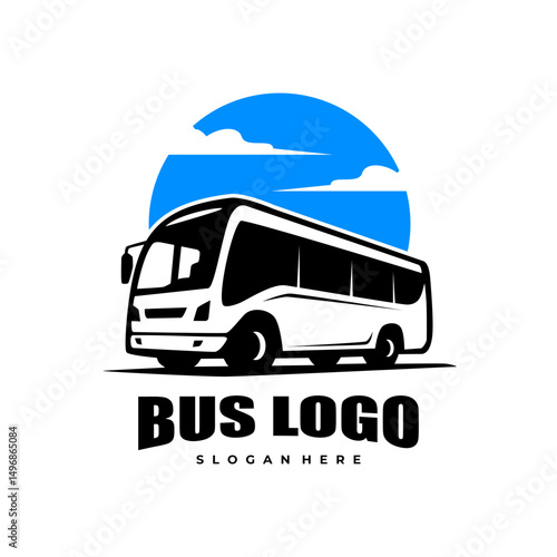 modern bus travel company logo abstract