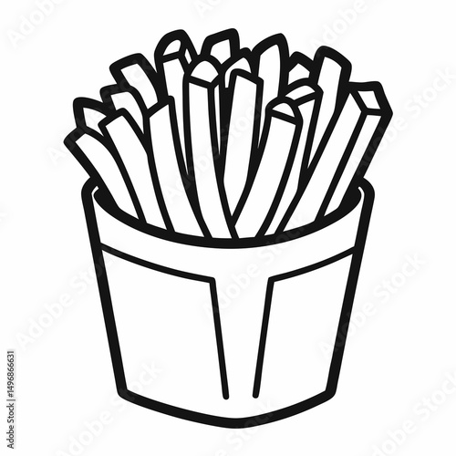 french fries vector illustration