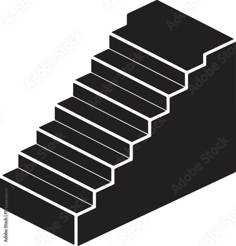 Wallpaper Mural Stairs icon silhouette vector illustration, Stairs silhouette vector  Torontodigital.ca