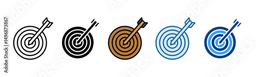 Target Icon Set Multiple Style Collection