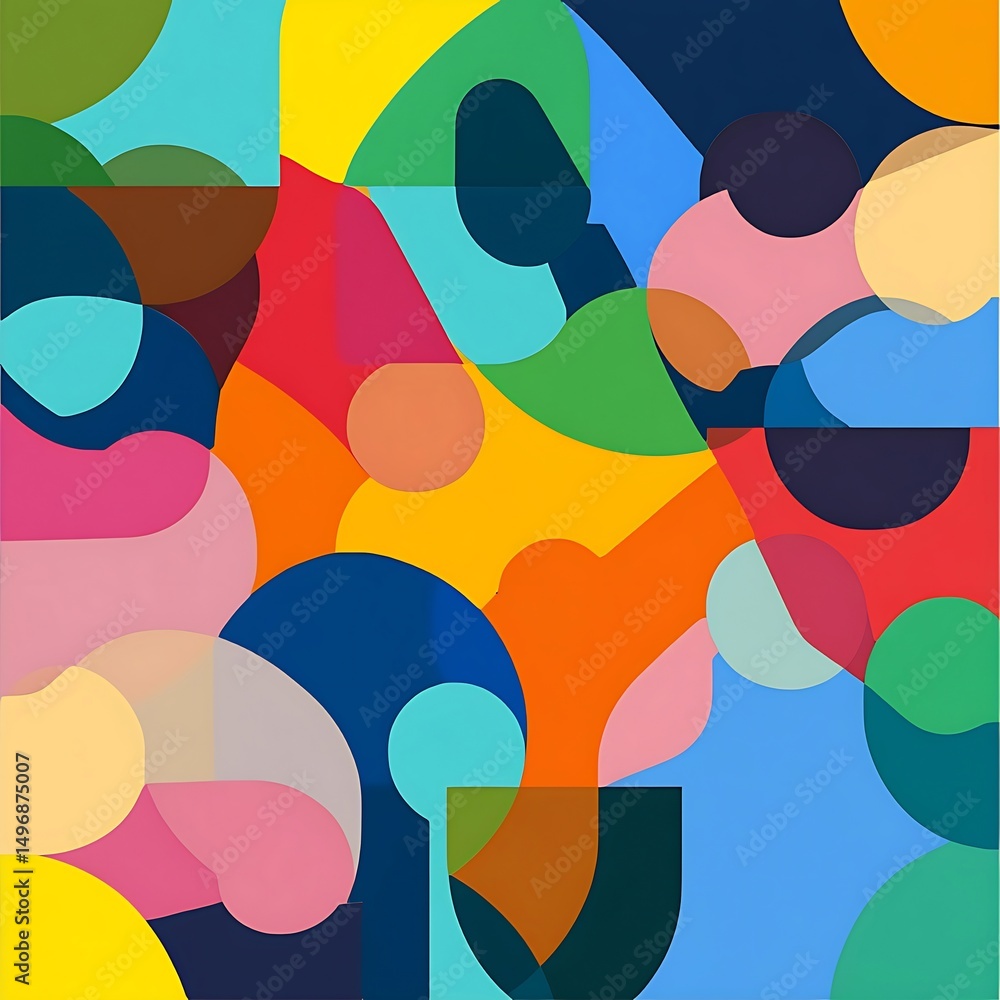 **Abstract Representation Of Team Synergy Overlapping Shapes, Vibrant Colors. --S 50 --V 6.1 --Raw** - @Darya (Relaxed) **Abstract Representation Of Team Synergy Overlapping Shapes, Vibrant Colors. --S 50 --V 6.1 --Raw** - @Darya (Relaxed)