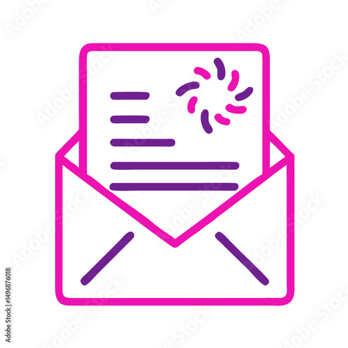 Corporate party invitation icon in duotone line style