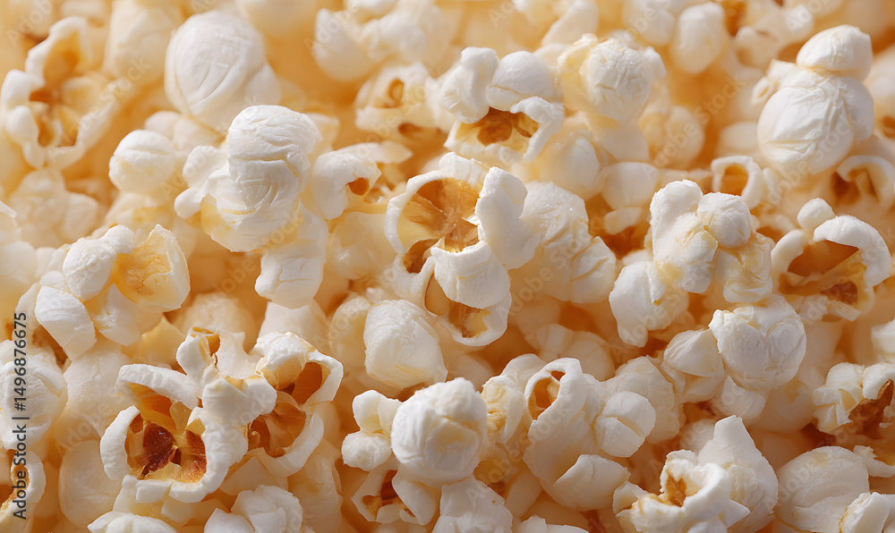a macro shot of popcorn background texture. generative ai a macro shot of popcorn background texture. generative ai