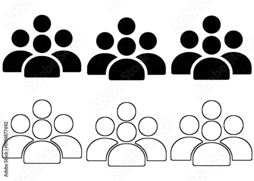 People icon set in trendy flat style. Persons symbol infographics website design, logo, app, UI isolated – for stock