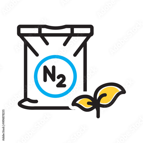 Vector multi color icon for Urea