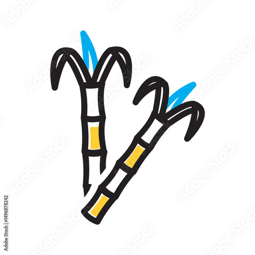 Vector multi color icon for Sugarcane