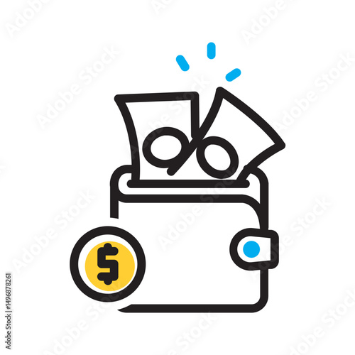 Vector multi color icon for Affordability