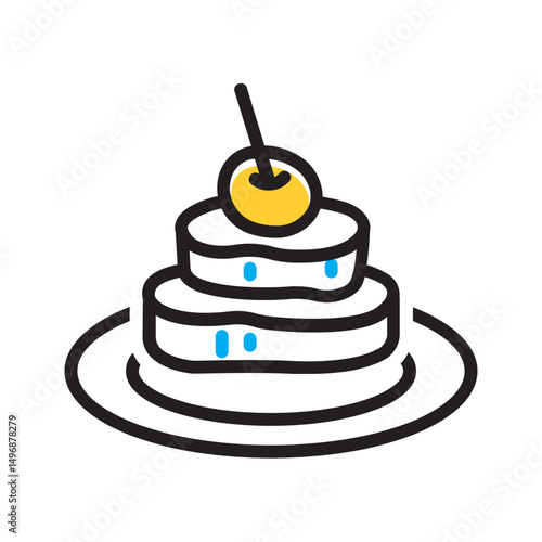Vector multi color icon for Appetizers