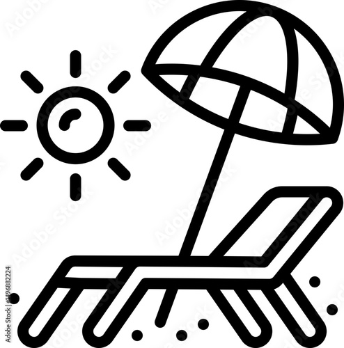 Beach Chair with Umbrella