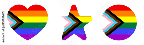 Vector illustration of Pride flag on transparent background
