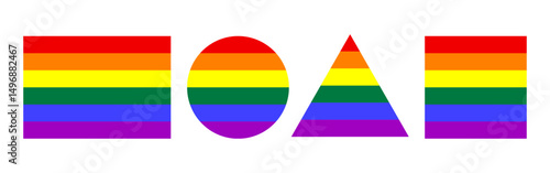 Vector illustration of Pride flag on transparent background