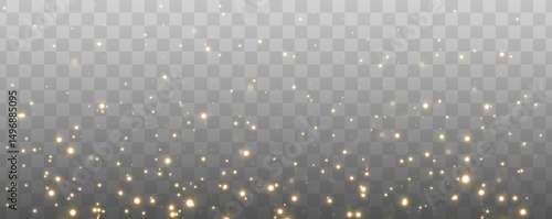 Festive stardust background with gold sparkle, bokeh, and light effects. Magical and glamorous design perfect for holidays, celebrations, and New Year themes.