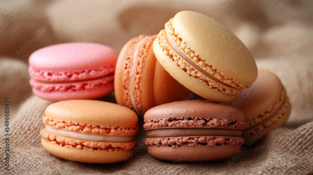 macaroons on a wooden table macaroons on a wooden table