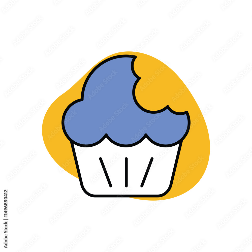 Cup Cake Icon vector stock illustration Cup Cake Icon vector stock illustration