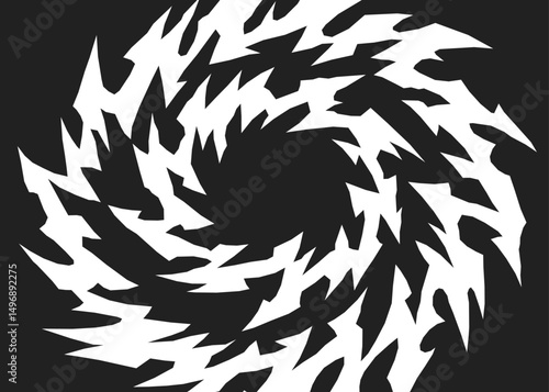 Simple background with gradient spiral spikes pattern