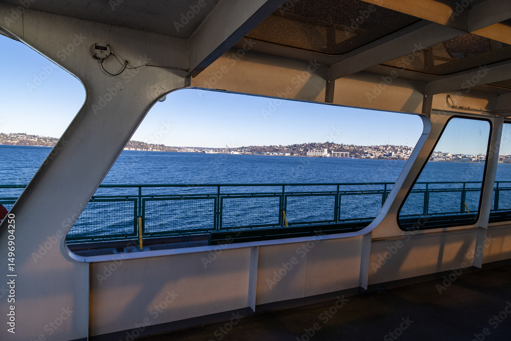 Fototapeta premium view of the ferry