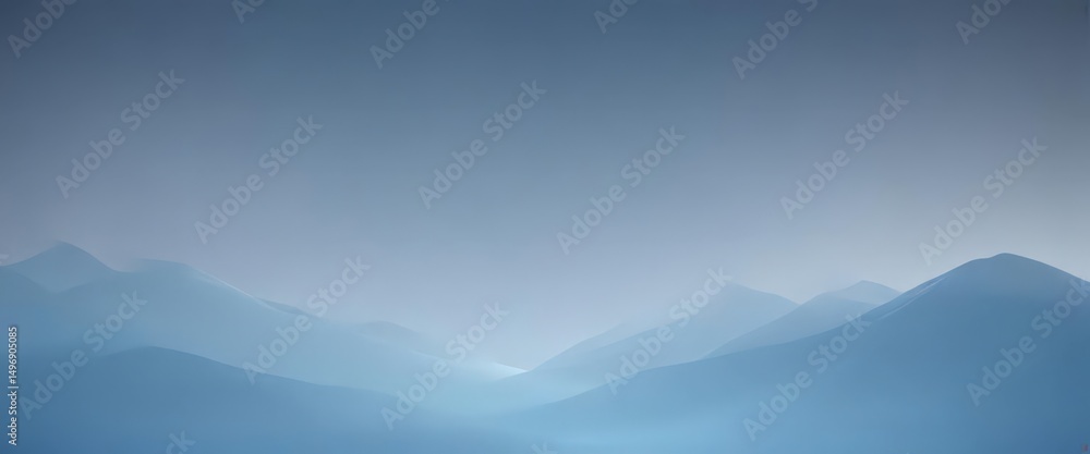 Fototapeta premium Soft blue abstract, gradient fades, evokes tranquil, peaceful atmosphere , gentle, graphic, wallpaper
