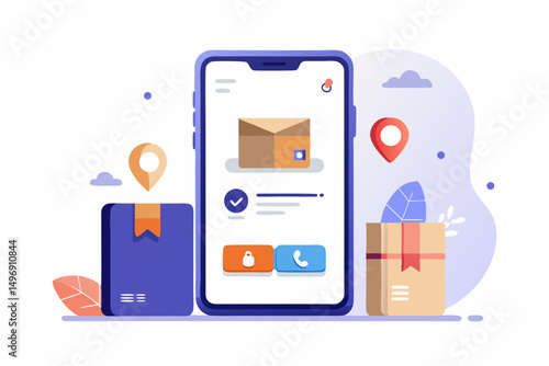 mobile app parcel tracking interface